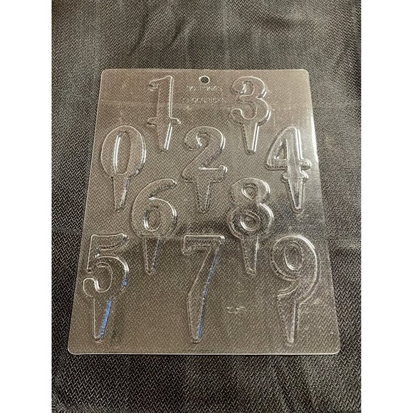 CK Decorating Craft Supplies Number 0-9 Birthday Chocolate Candy Pop Mold - Picture 1 of 2